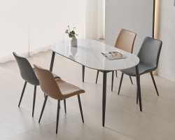 F유광타원 토니 1500 4인 의자세트