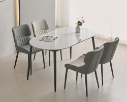 F타원 유광 캐슬 1500 4인의자세트