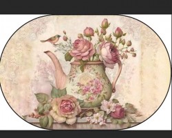 극세사 타원 카페트